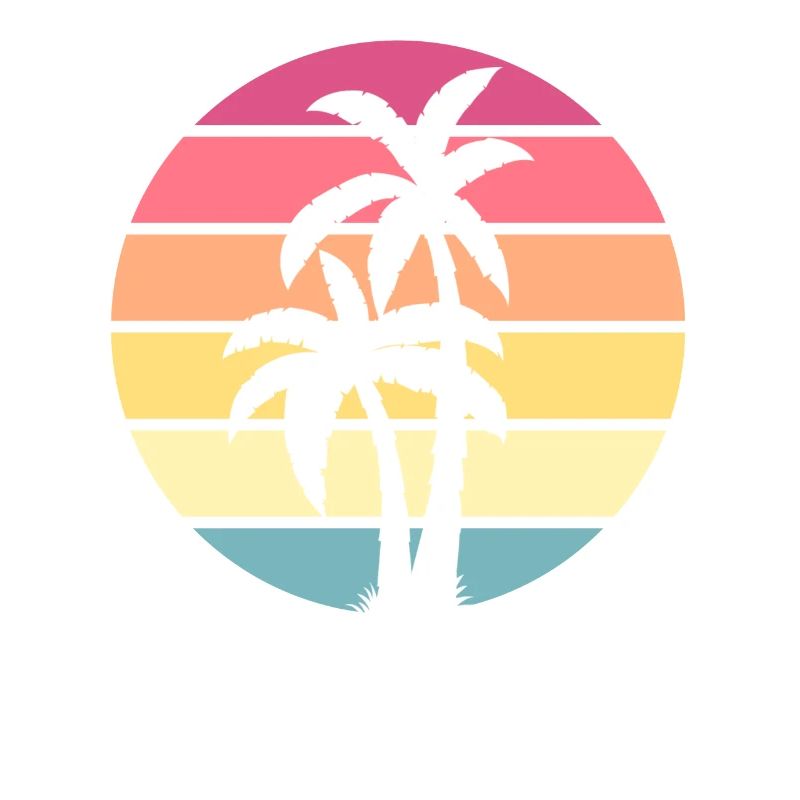Palm Tree Distressed Beach Design