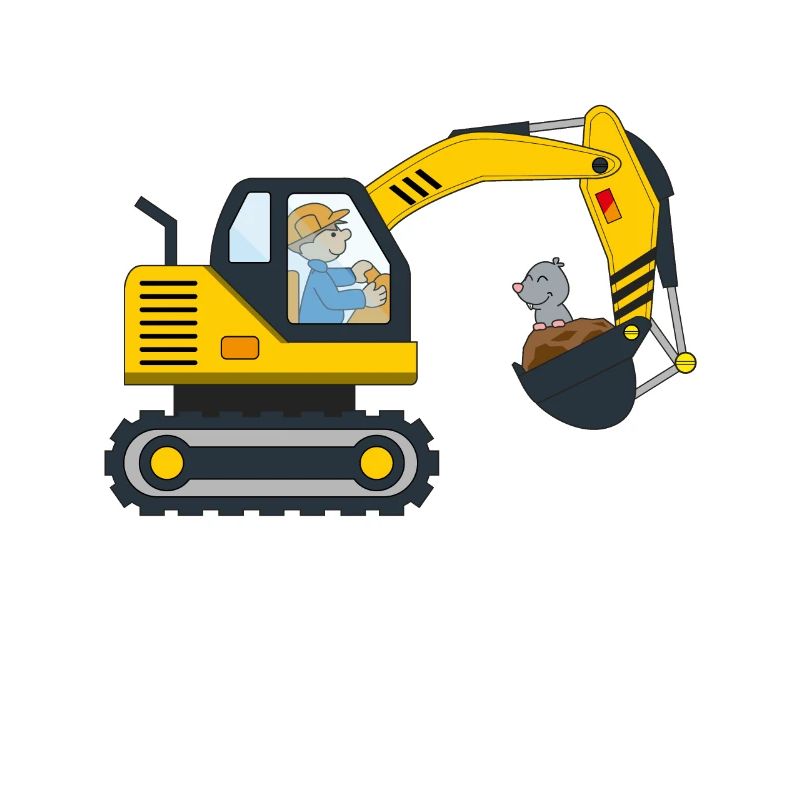 Bagger Baustelle Berufe Baggerfahrer Geschenk