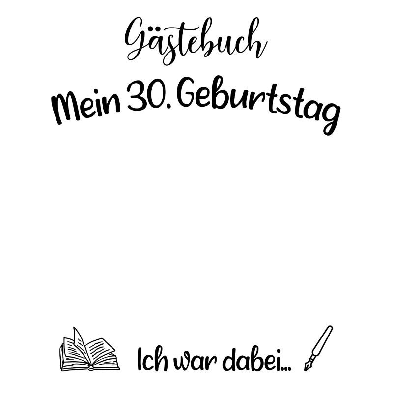 30 Geburtstag Gästebuch Geschenk