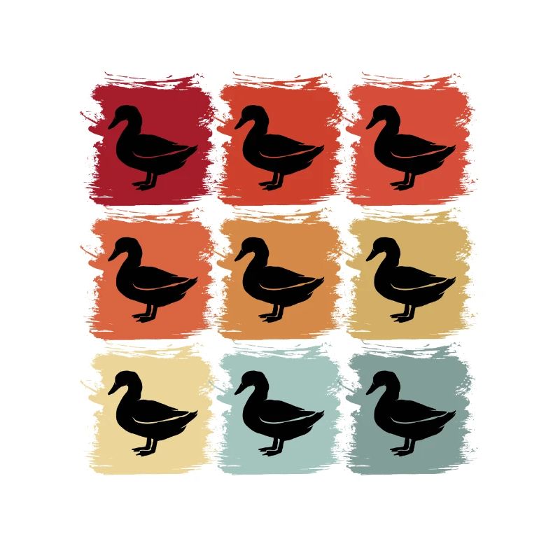 Retro Pop Art Ente Gans Vogel Geschenkidee