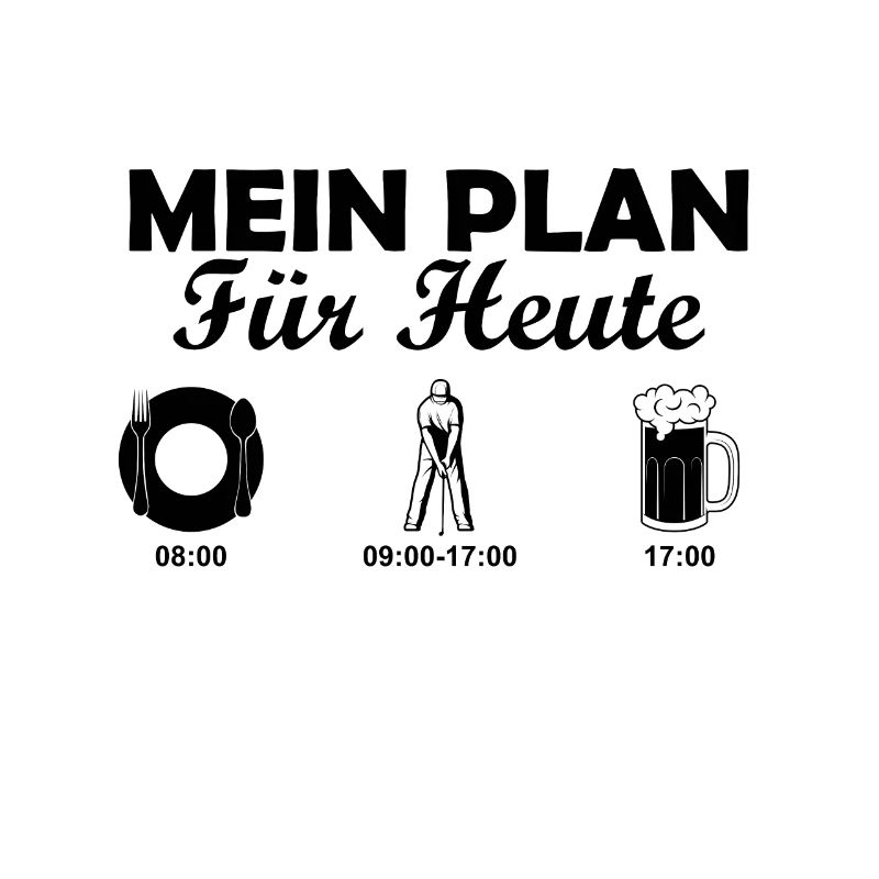 Tagesplan Golf