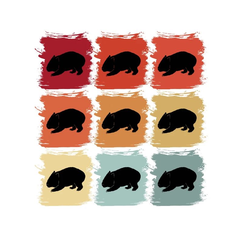 Retro Pop Art Wombat Gift Idea