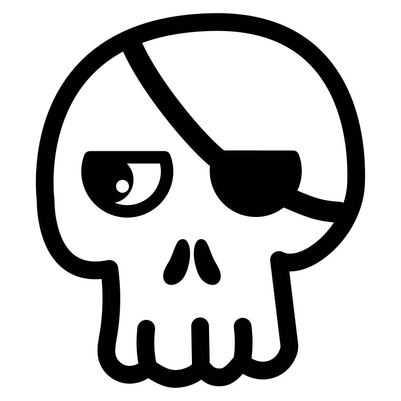 Tête de mort Cache-œil Kawaii