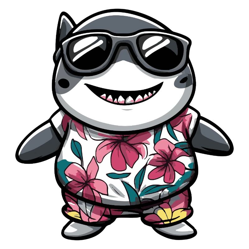 Vacances de bande dessinée de requin