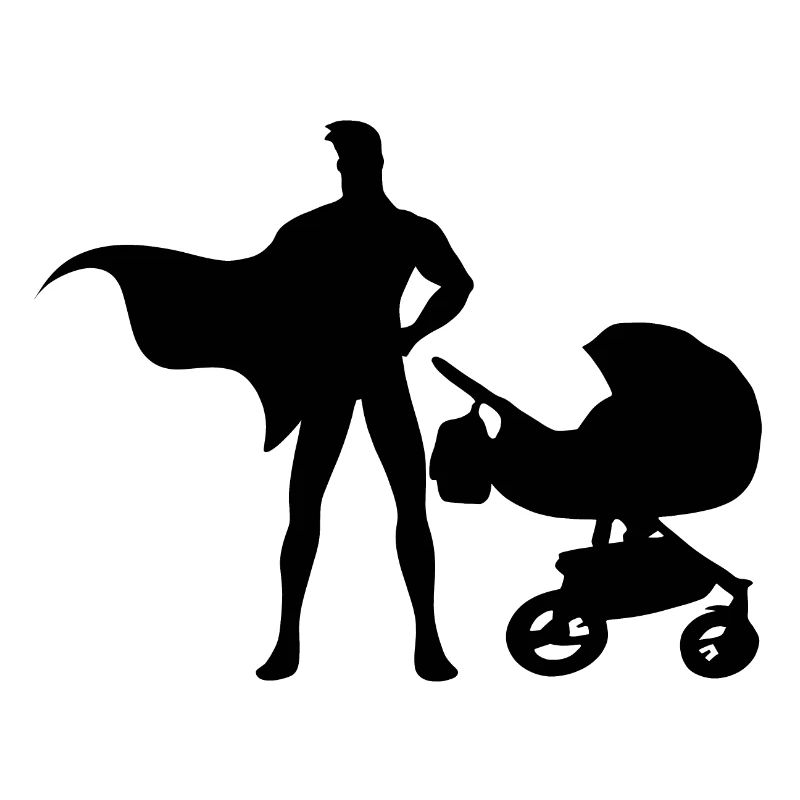 Super Dad with stroller
