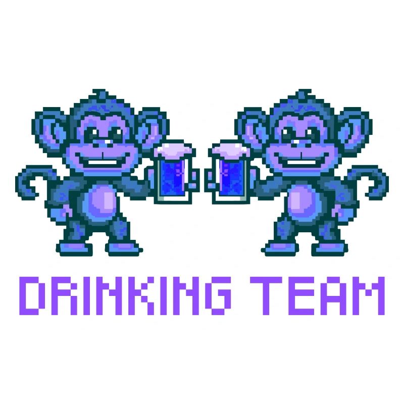 Affe Drinking Team Bier Party