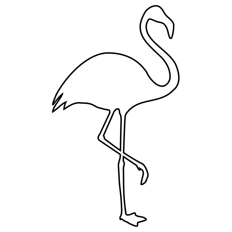Flamingo silhouette summer sun beach
