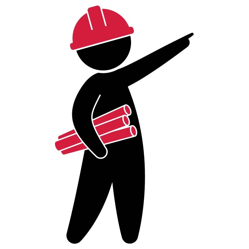 Ein Ingenieur auf einer Baustelle