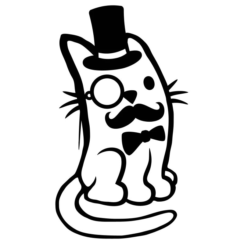 Herr Katze Bart Mann