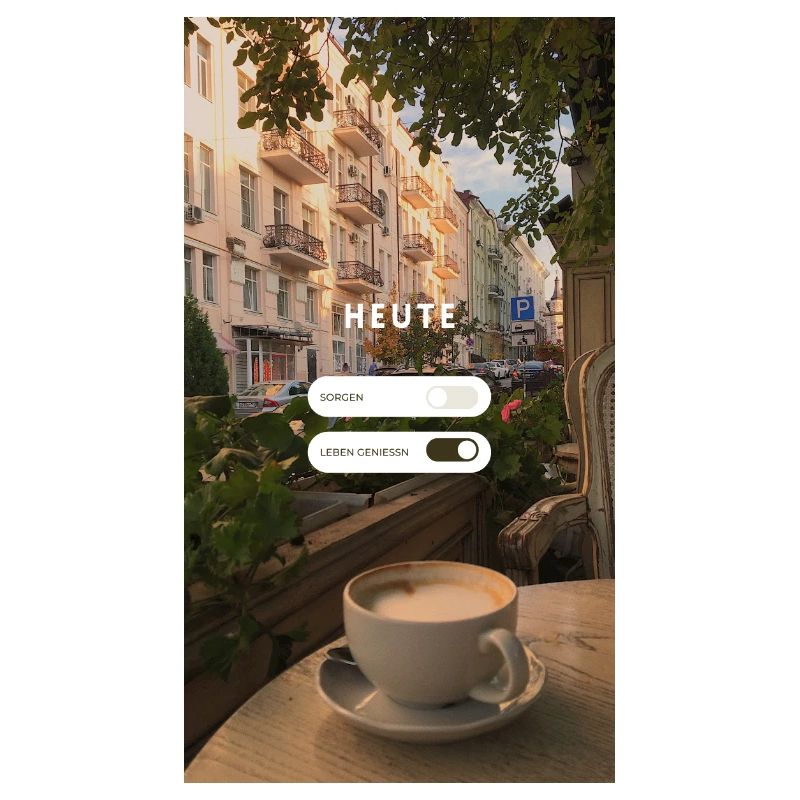 Leben genießen Erinnerung