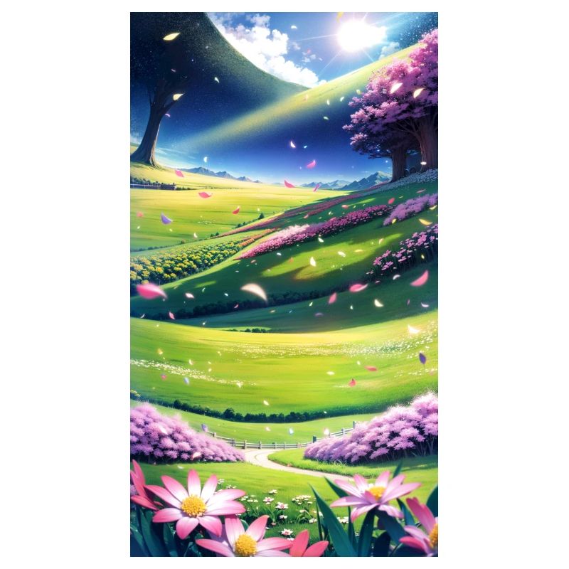 Landschaft mit 4 Bereichen, Generative KI