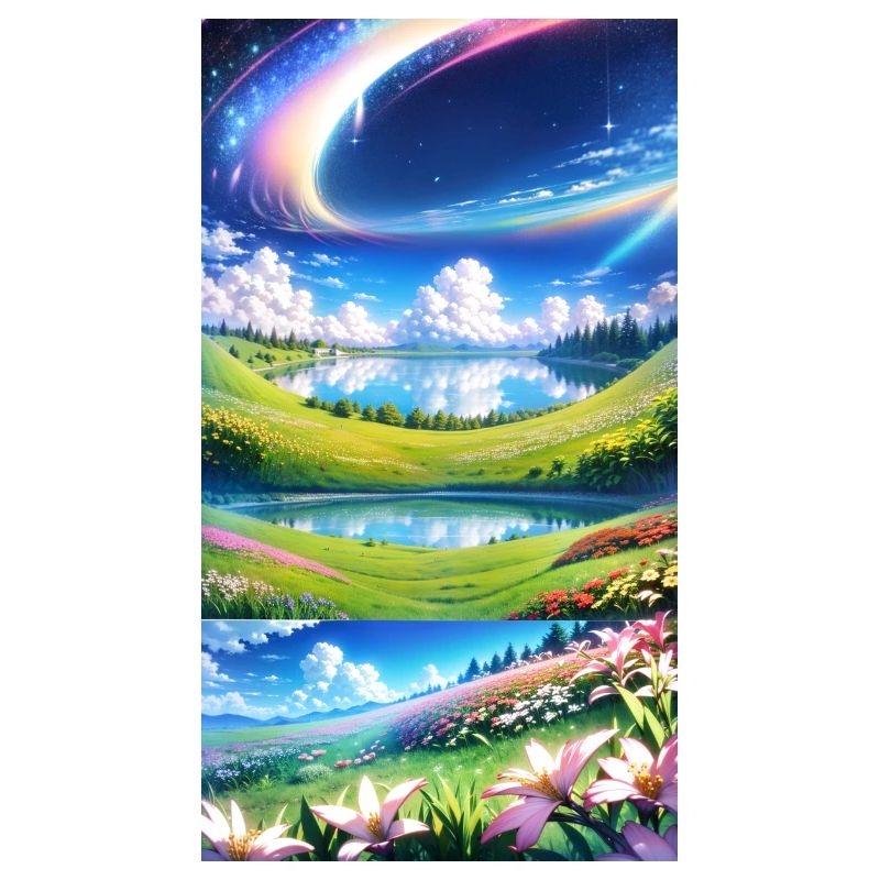 Landschaft mit 4 Bereichen