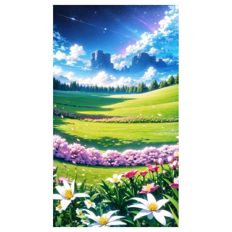 Landschaft mit 4 Bereichen, Generative KI