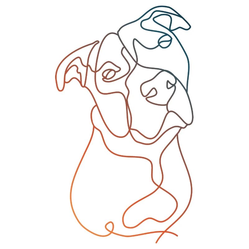 FARBE LINEAR MINIMALIST PITBULL