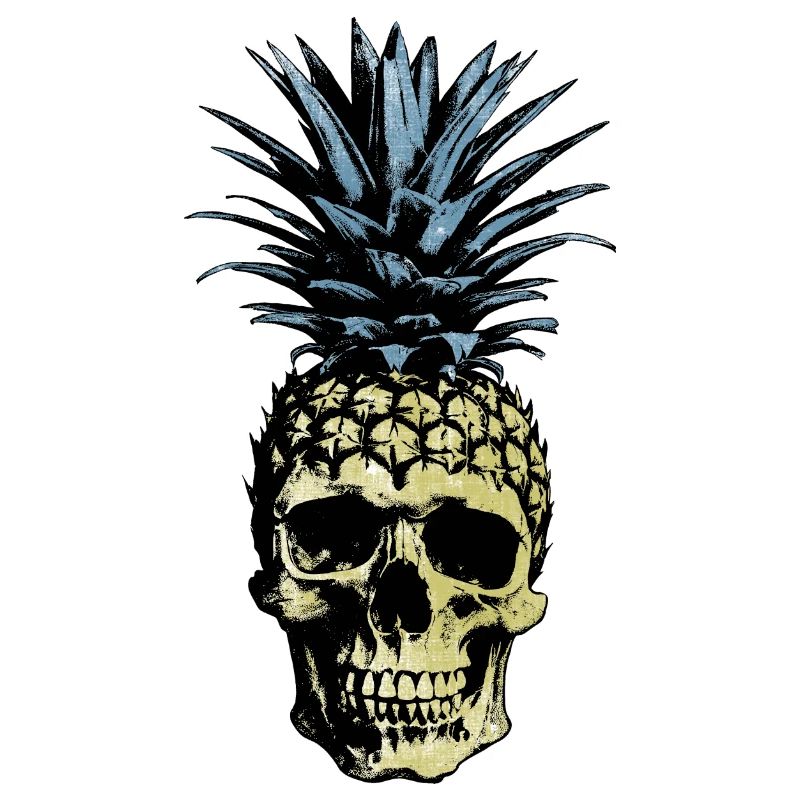 PINEAPPLE SKULL LIGHT BACKGROUNDS
