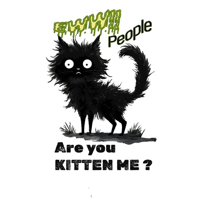 Whimsical Black Cat