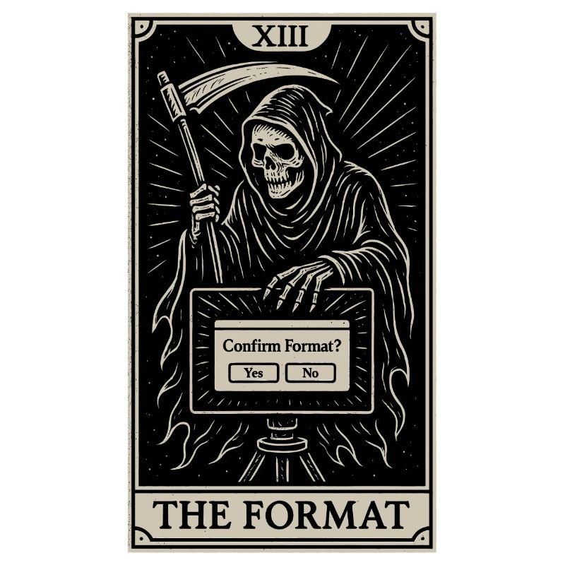 Datafararding Tarot : Mort du format