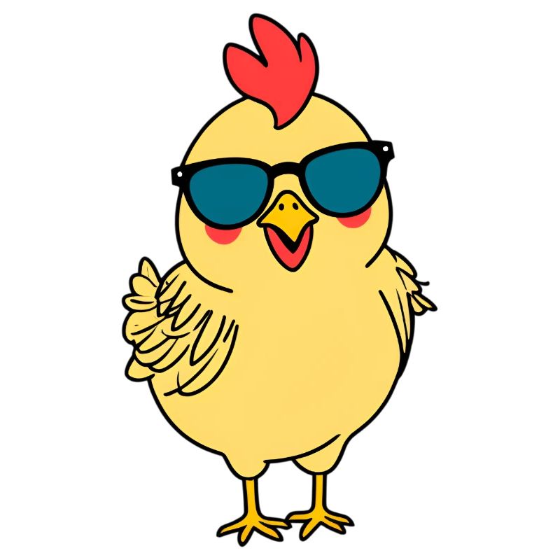 Chick with sunglasses