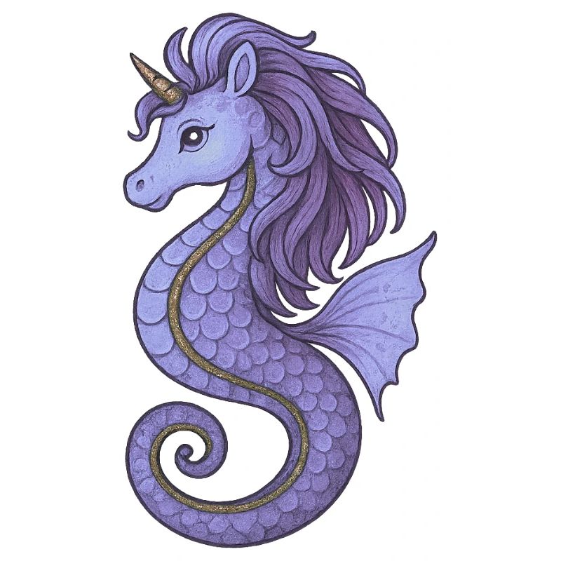 Hippocampe Licorne Violet Violet