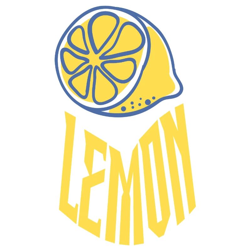 Cool retro-style lemon design for summer vibes