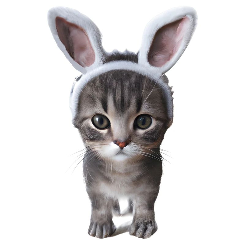 Cat with rabbit ears