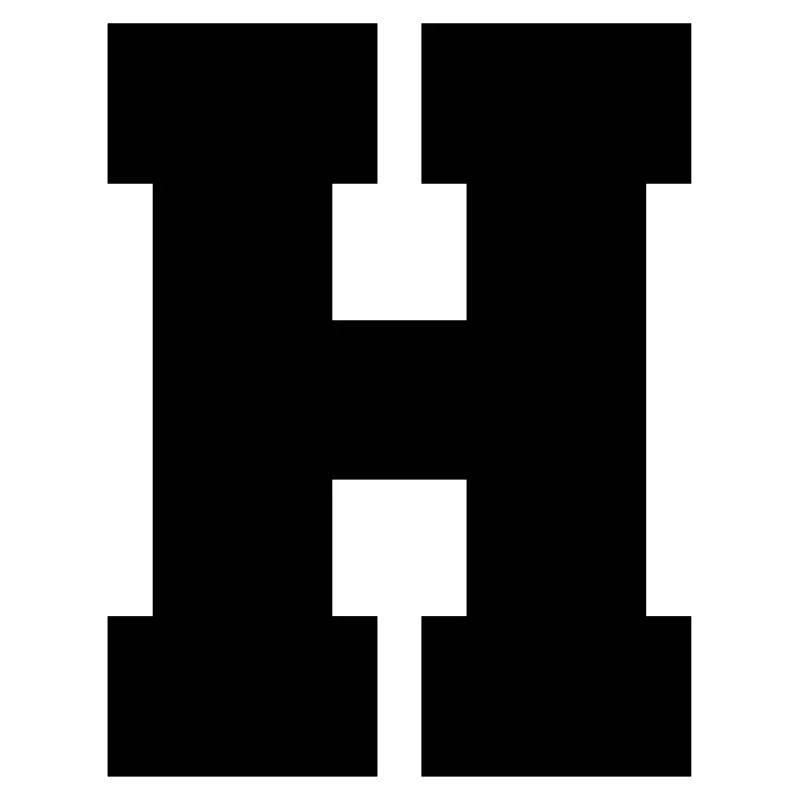 H - majuscule simple, gras et serif