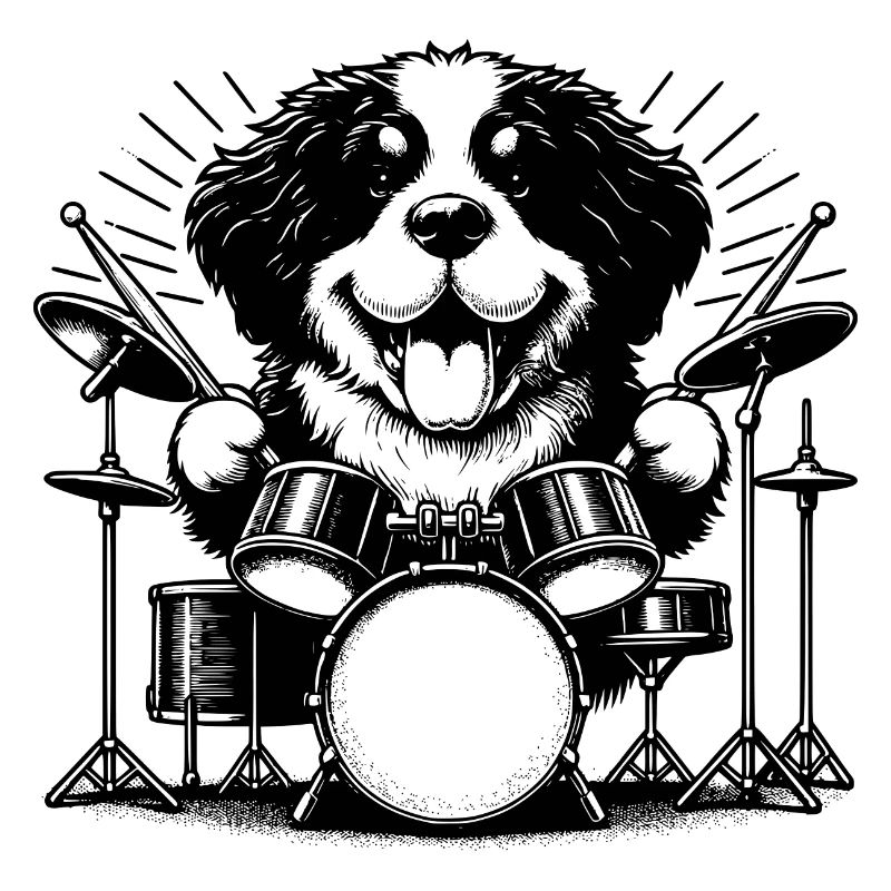 Cool bouvier bernois chiot batteur