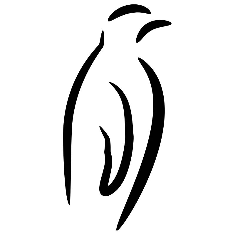 Kaiserpinguin Zeichnung (Strichzeichnung Pinguin)
