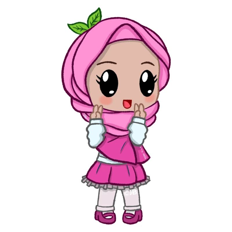 Süßes Mädchen in rosa Hijab
