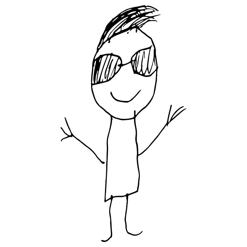 RdL glücklich cool stick mann