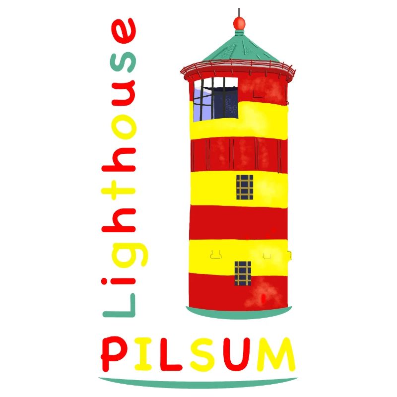 Phare de Pilsum, point de repère, dessin.