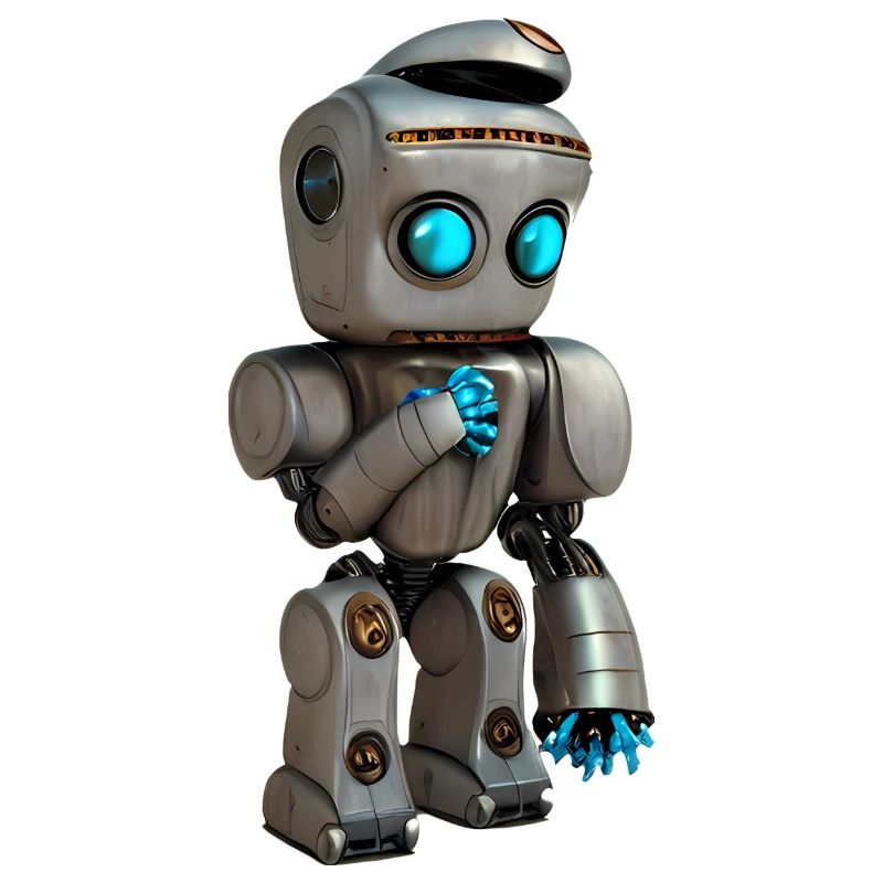 Blauäugiger Roboter