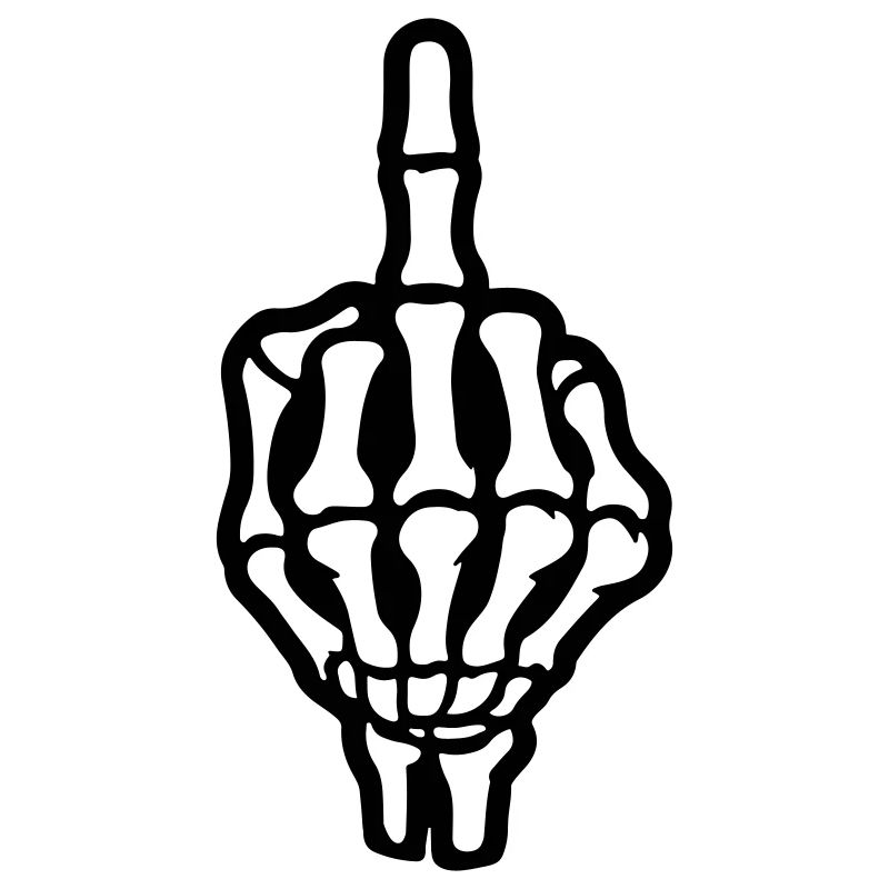 Skeleton Middle Finger Hand