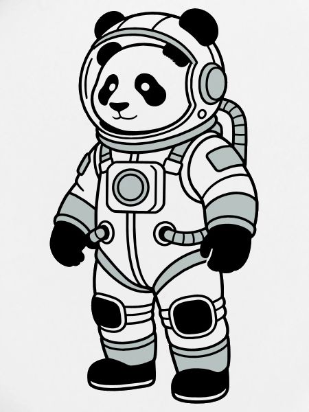 panda bear spacesuit
