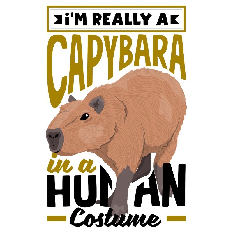 Capybara Nagetier Ich bin wirklich ein Capybara in einem Menschen