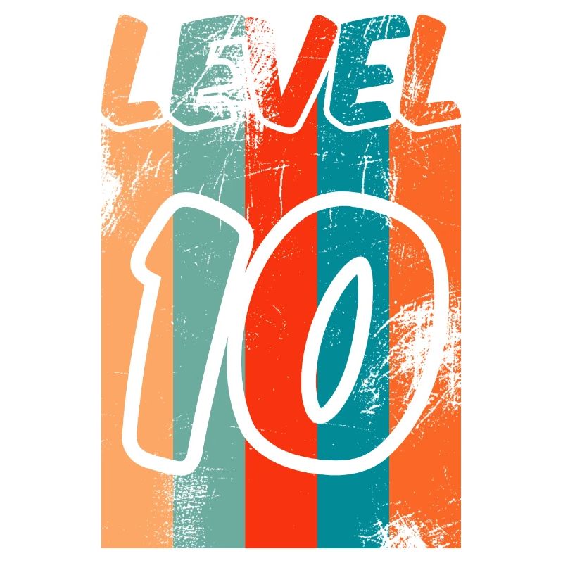 Level 10 Geburtstag Vintage