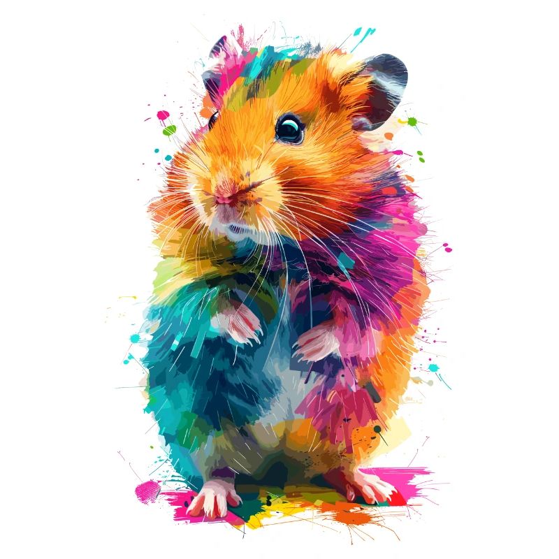 Niedlicher Hamster Regenbogenfarben
