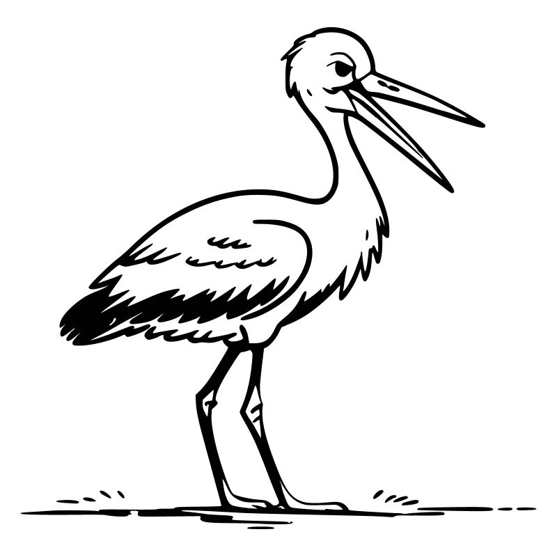Cigogne comme graphique vectoriel