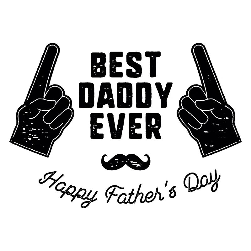 Bester Vater je schwarz