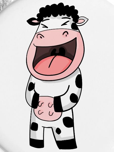 Cow laughs