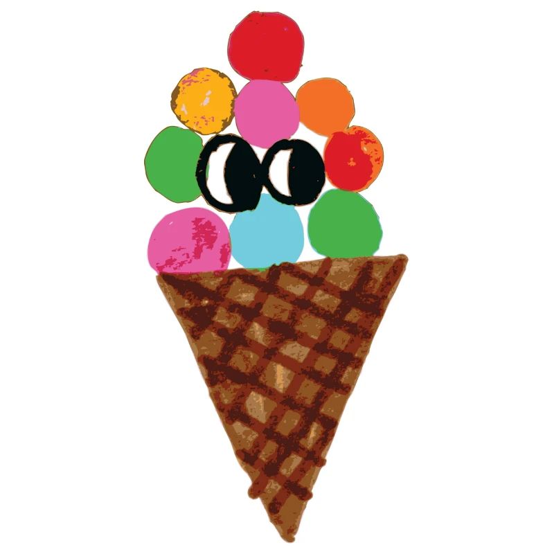 Bunte Eistüte Pop Art