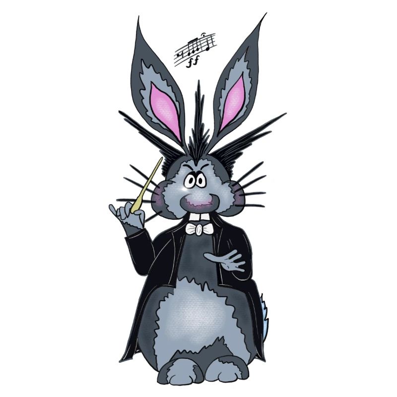 Herbert der Hase als Dirigent