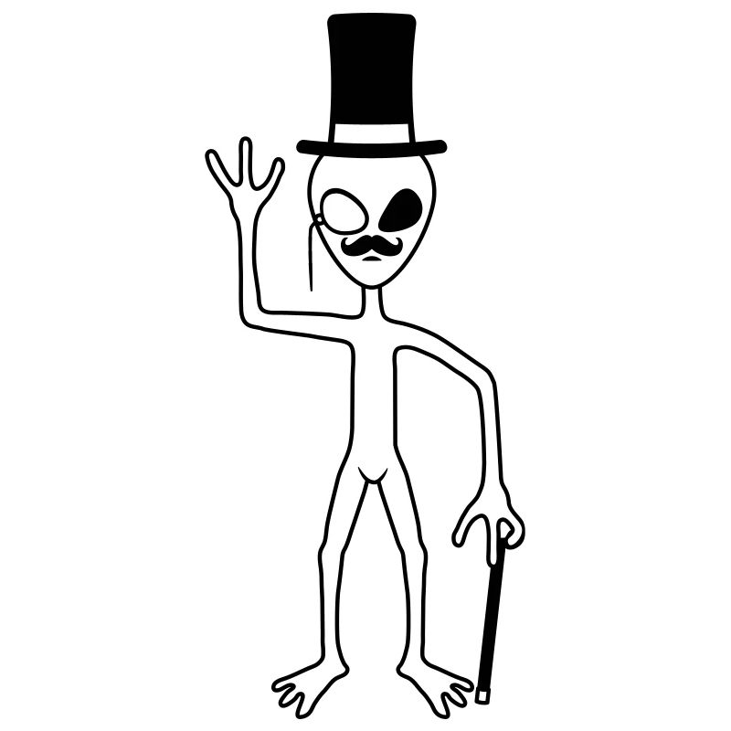 Mr. Alien waves friendly