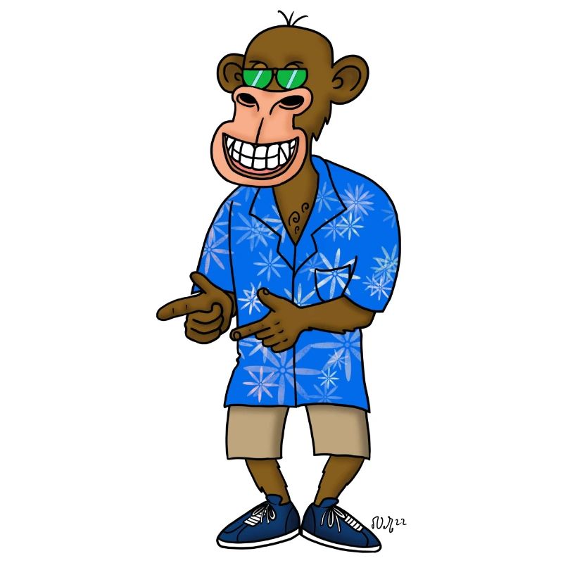 Crypto Monkey Shows Finger Gun (Crypto Ape)