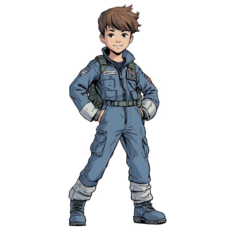 Vintage Comic Fighter Pilot