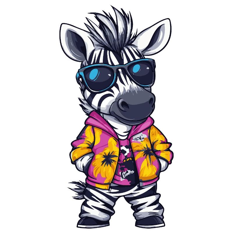 Zebra Comic Funny Summer