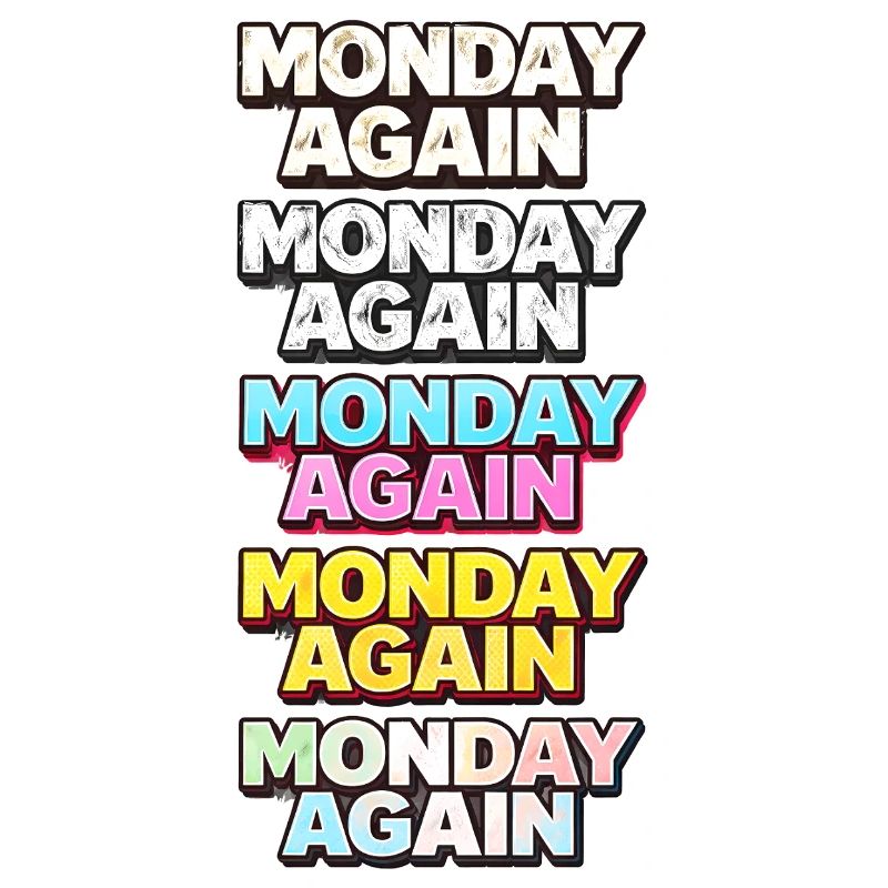Monday Again Color Typography