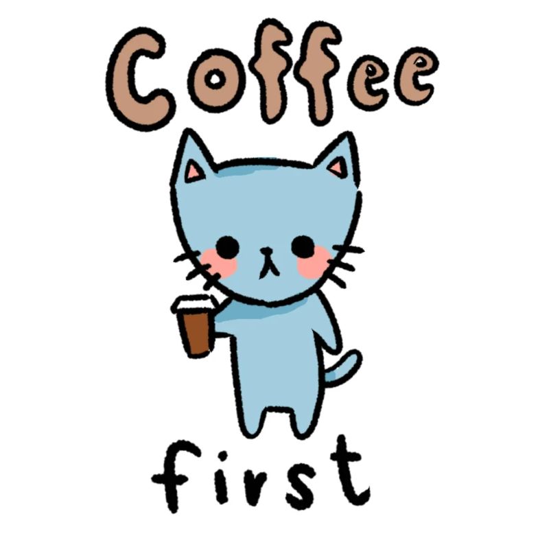 chat de café