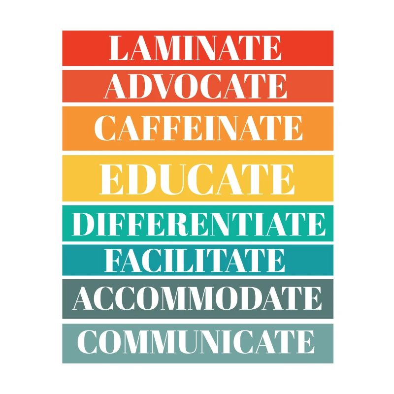 SPED Teacher Laminate Collaborate Autisme