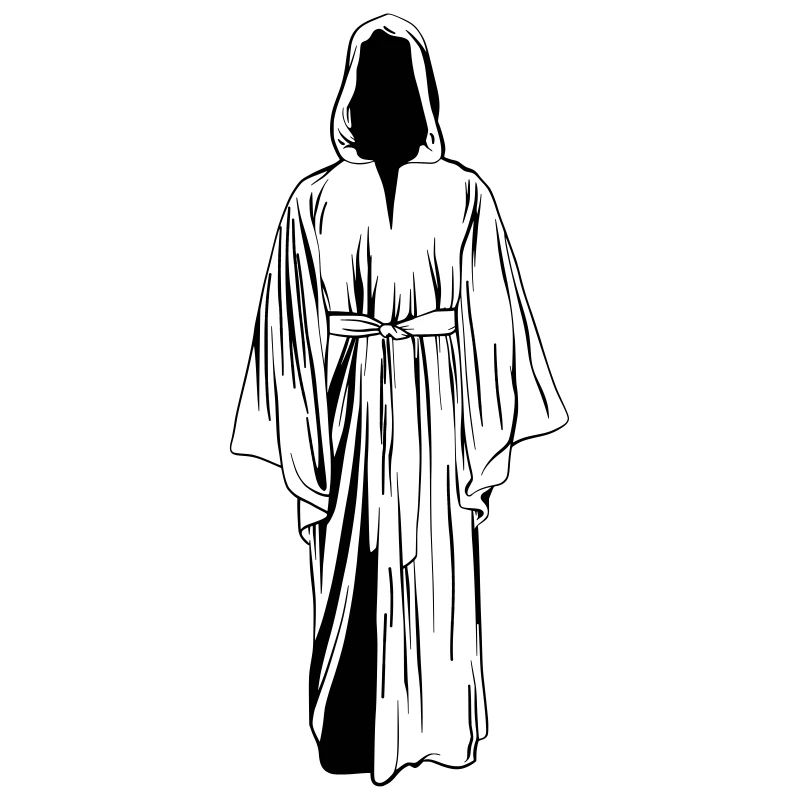 Mönch Illustration Linear